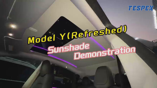 Electric Retractable Glass Roof Sunshade (Model Y Juniper)